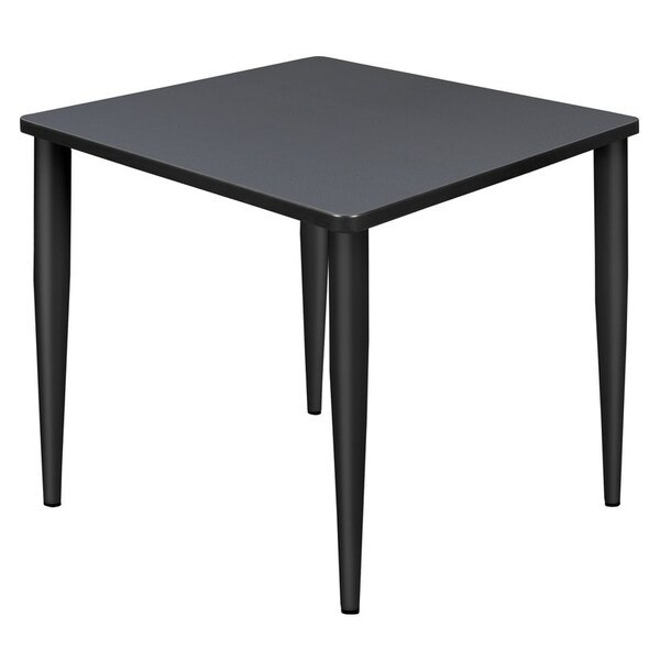 Regency Kahlo Square & Round Tables, 30 W, 30 L, 29 H, Wood, Metal Top, Grey TPL3030GYBK - main